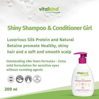 Vitalkind Girl Shiny Shampoo & Conditioner | Soft & Tangle-Free — 200ml