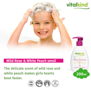 Vitalkind Girl Shiny Shampoo & Conditioner | Soft & Tangle-Free — 200ml