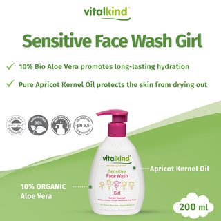 Vitalkind Girl Sensitive Face Wash | Gentle Daily Cleansing — 200ml