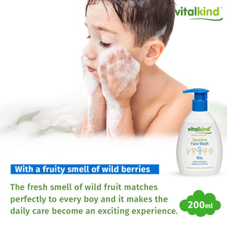 Vitalkind Boy Sensitive Face Wash | Gentle Daily Cleansing — 200ml