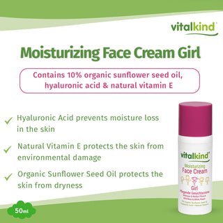 Vitalkind Girl Moisturizing Face Cream | Hydrating & Protective — 50ml