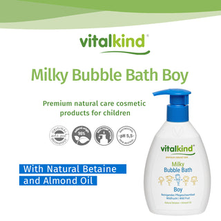Vitalkind Boy Milky Bubble Bath | Fun & Gentle Foam — 200ml
