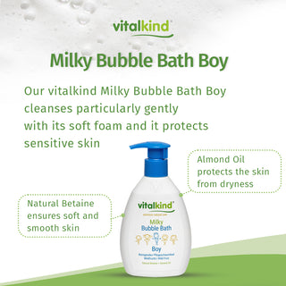 Vitalkind Boy Milky Bubble Bath | Fun & Gentle Foam — 200ml