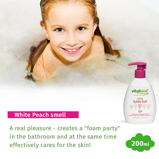 Vitalkind Girl Milky Bubble Bath | Fun & Gentle Foam — 200ml