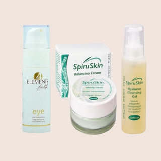 Hyaluronic Acid Skincare Set – Cleansing Gel, Balancing Cream & Eye Serum | 230 ml