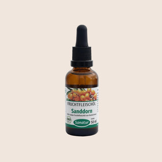 Sanatur Sea Buckthorn Fruit Pulp Oil Organic — 50 ml | 100% Pure, Cold-Pressed, Baltic Coast