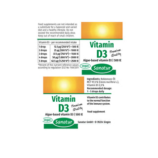 Sanatur Vitamin D3 Plus — 200 Capsules | Vitamin D3 + Calcium + Magnesium from Sango Coral