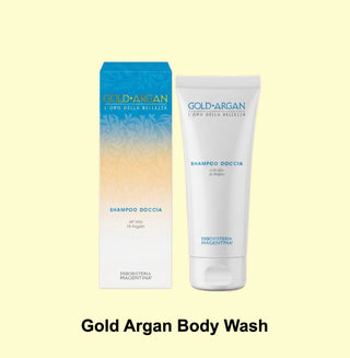 Gold Argan 2-in-1 Shower Gel & Shampoo 200 ml | Erboristeria Magentina