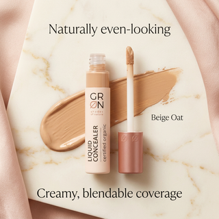 GRN Beige Oat liquid concealer with creamy blendable coverage benefits