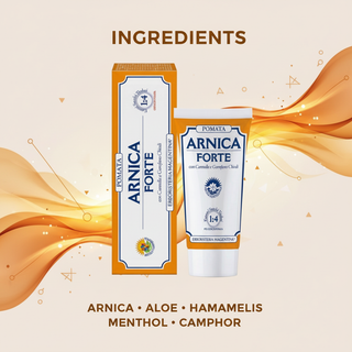 Arnica Forte Ointment 50ml ingredients: Arnica, Aloe, Hamamelis, Menthol and Camphor