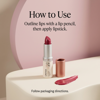 GRN Dragon Fruit lipstick application outline lips then apply lipstick