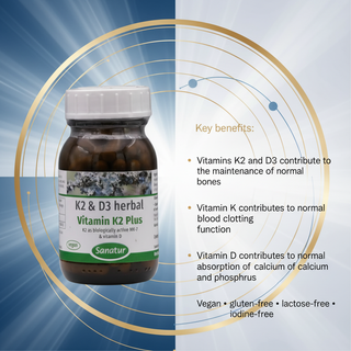 Sanatur Vitamin K2 Plus D3 authorised vitamin K and vitamin D benefits