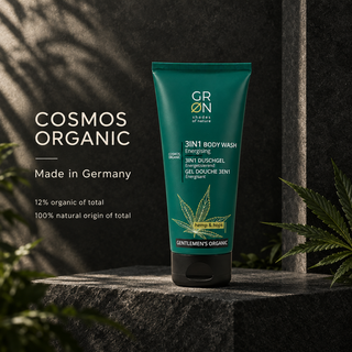 GRN For Men body wash — COSMOS Organic certified and made in Germany