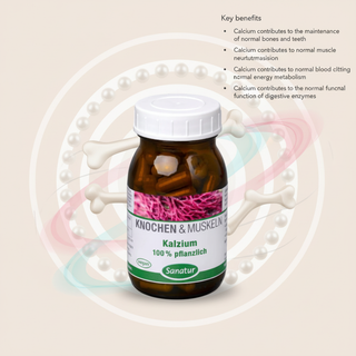 Sanatur Calcium authorised nutrient benefits for bones teeth muscles and energy metabolism