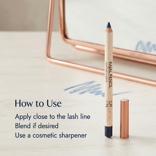How to apply and sharpen GRN Blue Ocean kajal pencil