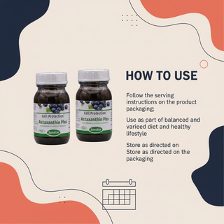 Sanatur Astaxanthin Plus bundle with label-based usage guidance