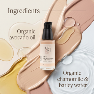GRN Soft Foundation 01 with organic avocado oil, chamomile and barley water