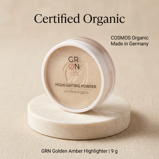 GRN Golden Amber highlighting powder, COSMOS Organic and Made in Germany