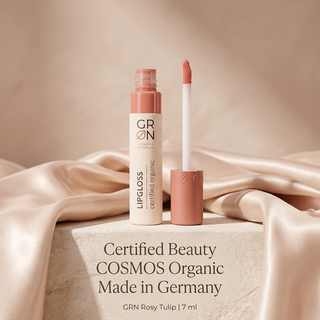 GRN Rosy Tulip lip gloss COSMOS Organic and Made in Germany