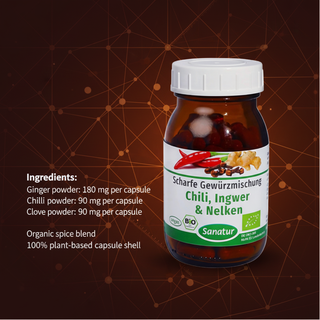 Sanatur Chilli Ginger and Cloves organic supplement ingredient information