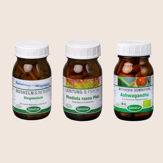 Sanatur Wellness Bundle: Rhodiola Rosea Plus, Ashwagandha BIO, Magnesium